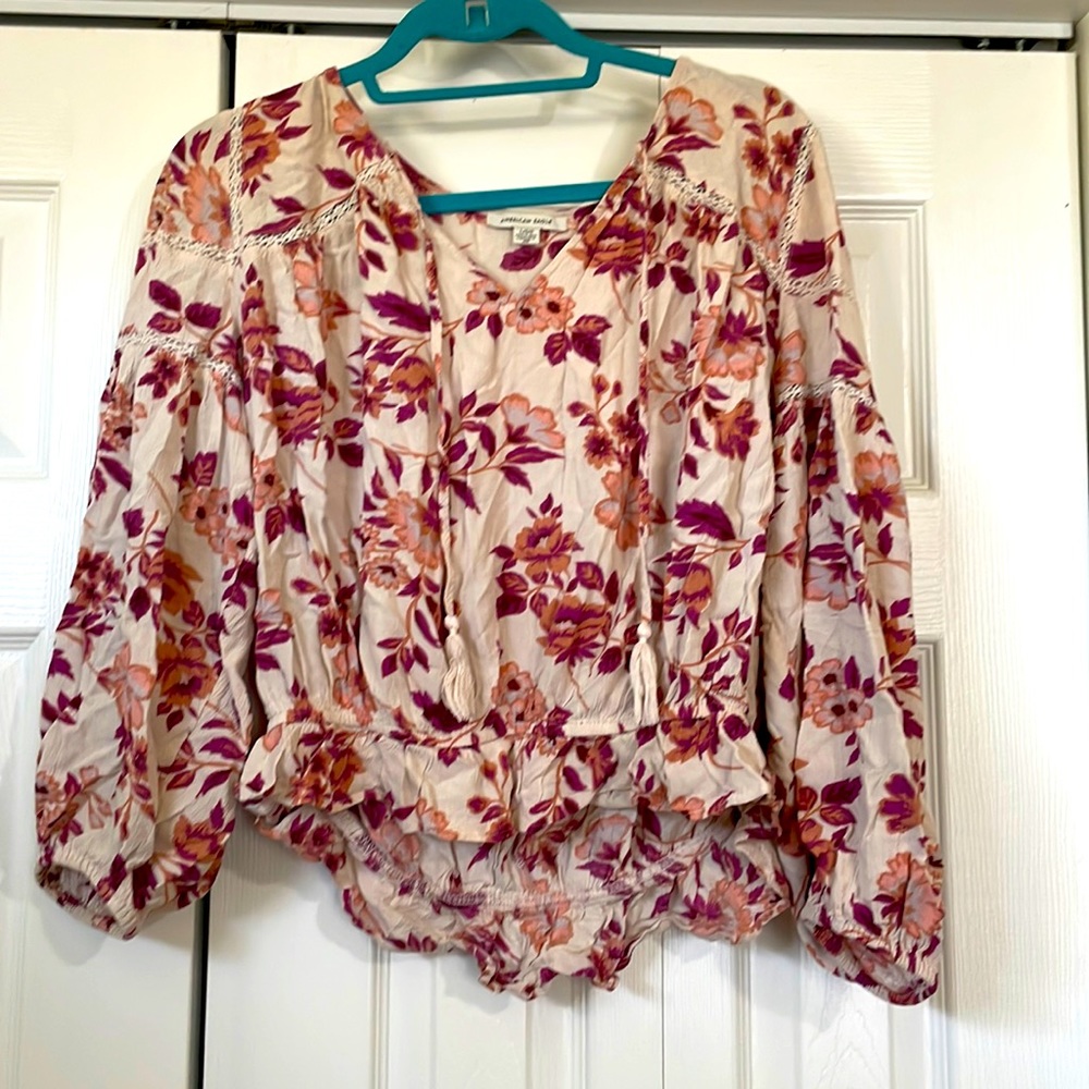 American Eagle Floral Blouse